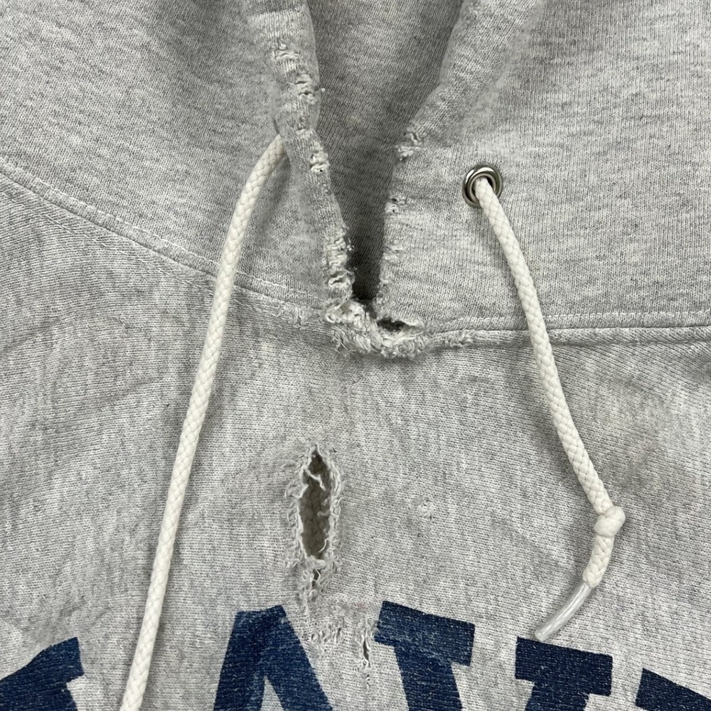 US Naval Academy Hoodie Mens XL Gray Navy Crest Pullover Distressed Sweatshirt - Picture 5 of 10